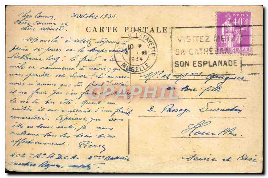 CPA Metz La Moselle et le Saint Quentin — Rückseite