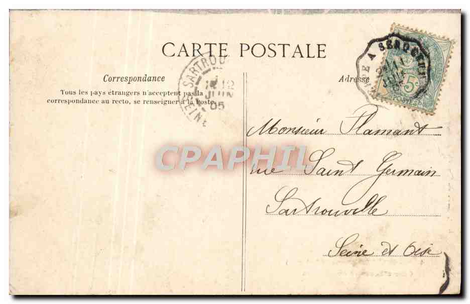 CPA Mesnieres Cour d'honneur du chateau — Rückseite