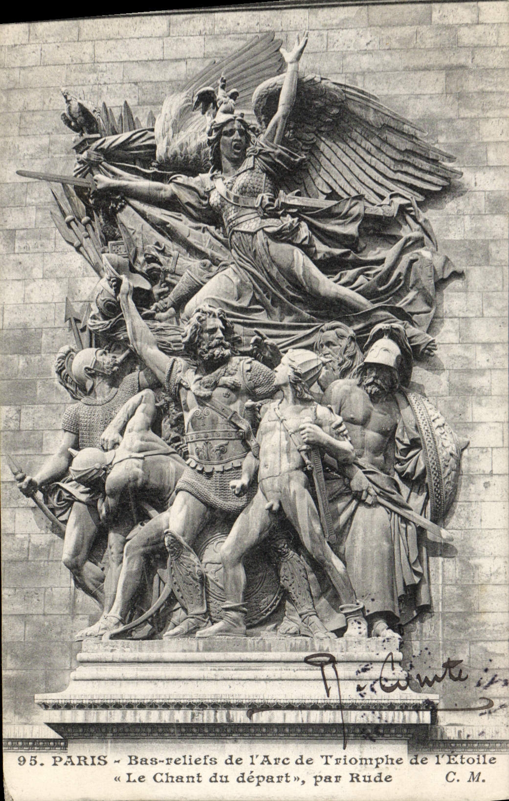 CPA Paris Bas Reliefs de L'Arc de Triomphe de l'Etoile Le chant du depart par Rude