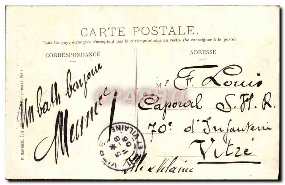CPA Bois De Boulogne Route De Suresnes — Verso