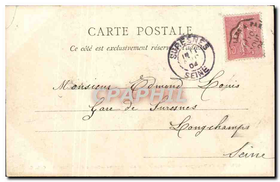 CPA Paris Bois de Boulogne Tir aux pigeons Cercle des patineurs  — Rückseite