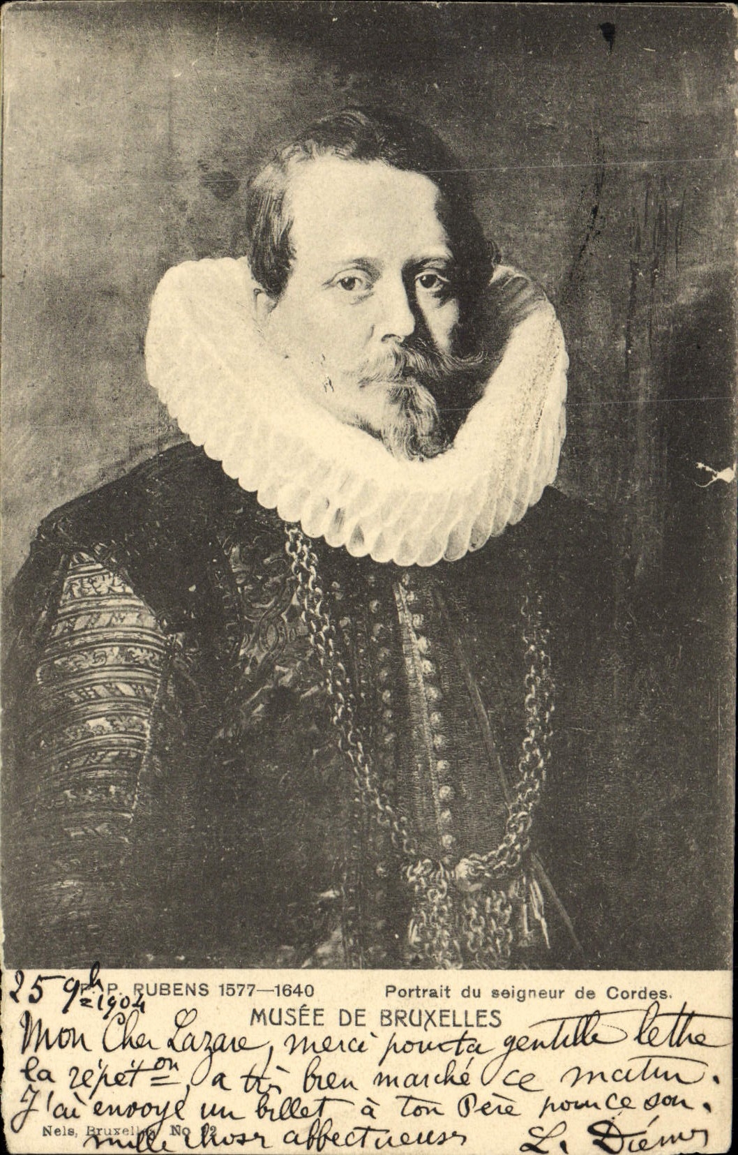 CPA Rubens Portrait du seigneur de Cordes Musee de Bruxelles