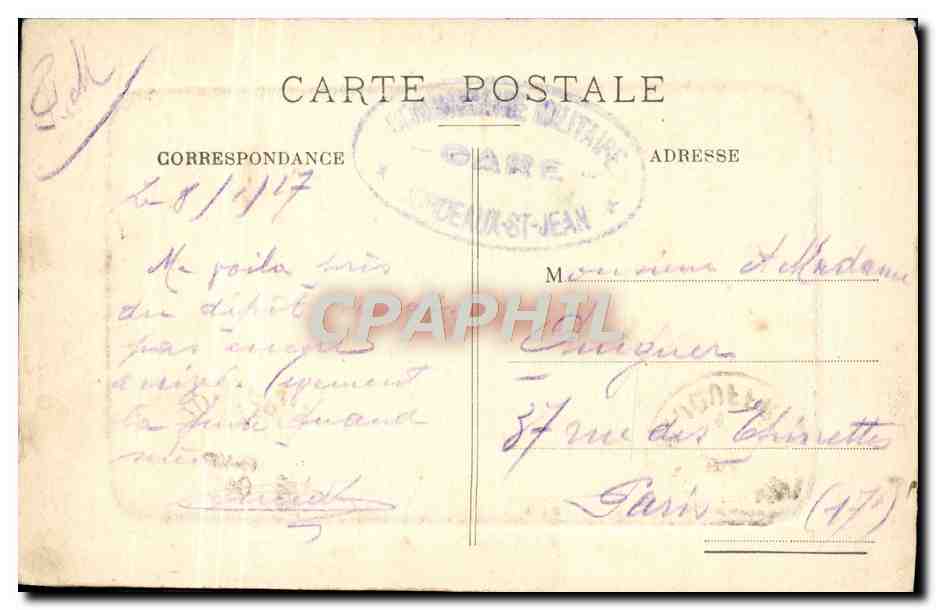 CPA Bordeaux Colonnes Rostrales — Verso