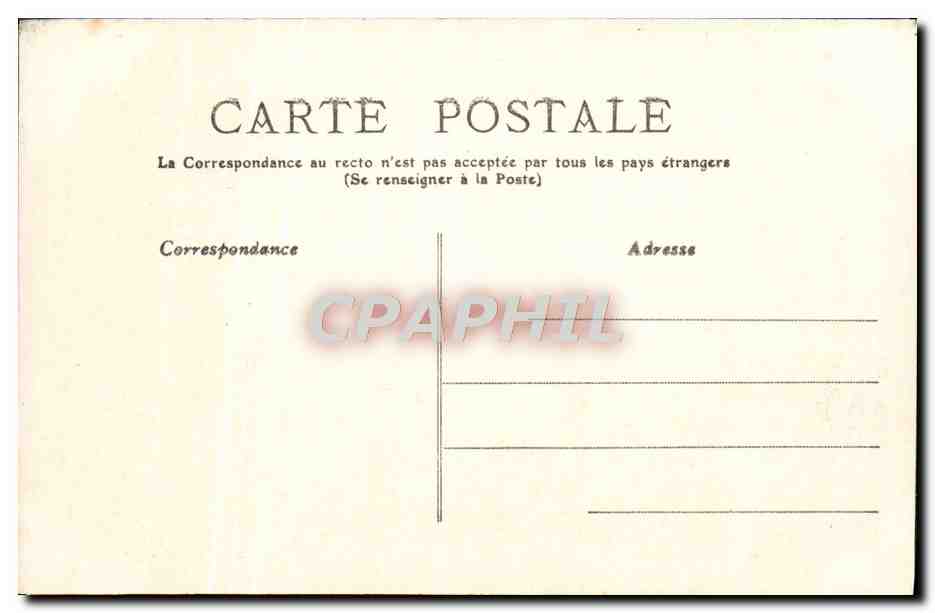 CPA Tours L'Hotel de Ville La salle des fetes — Rückseite