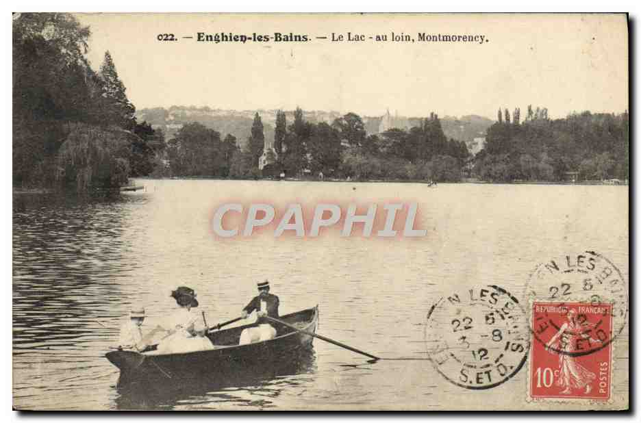 Enghien-les-Bains — Le Lac au loin, Montmorency — CPM n°022