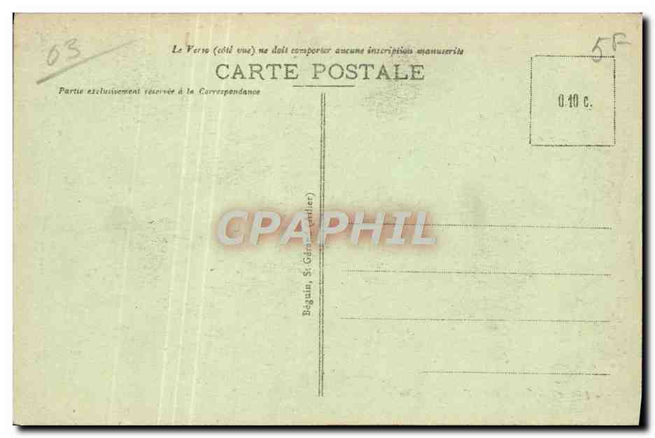Vichy - Le Casino - Vue d'ensemble — éditeur CPAPHIL, n° 313 — Verso