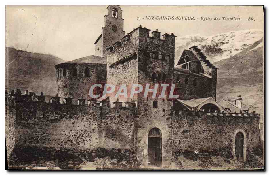 CPA Luz Saint Sauveur Eglise Des Templiers