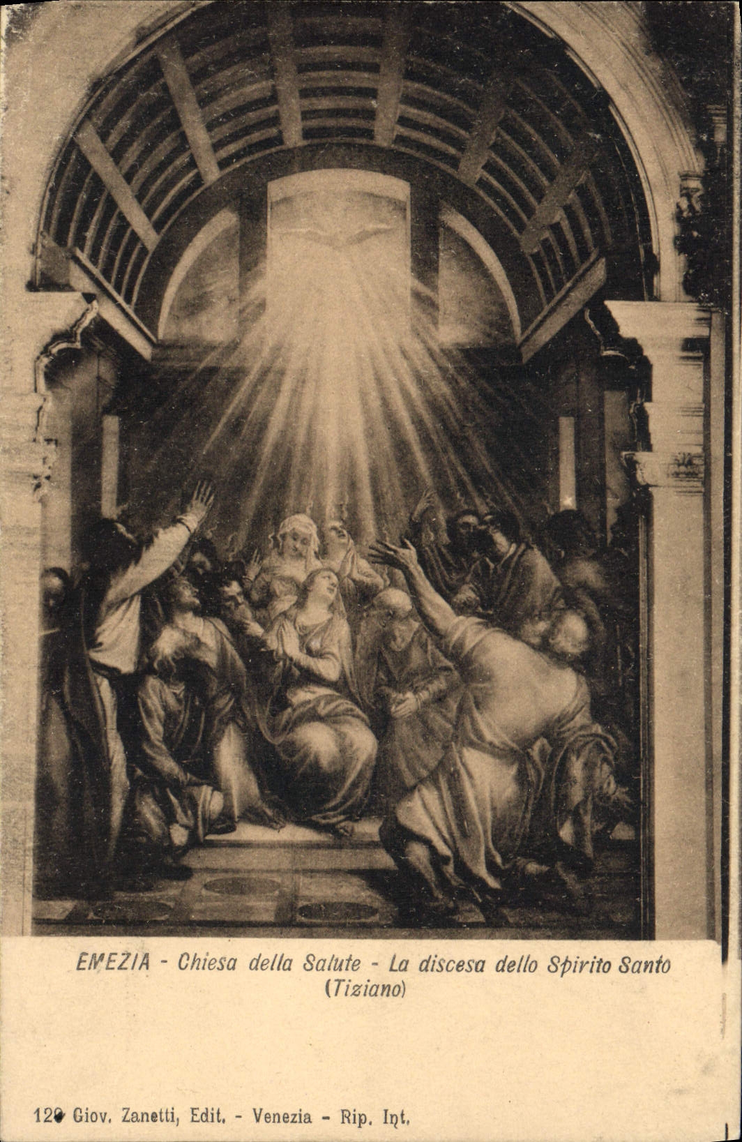 CPA Emezia Chiesa della Salute La Discesa dello Spirito Santo Tiziano