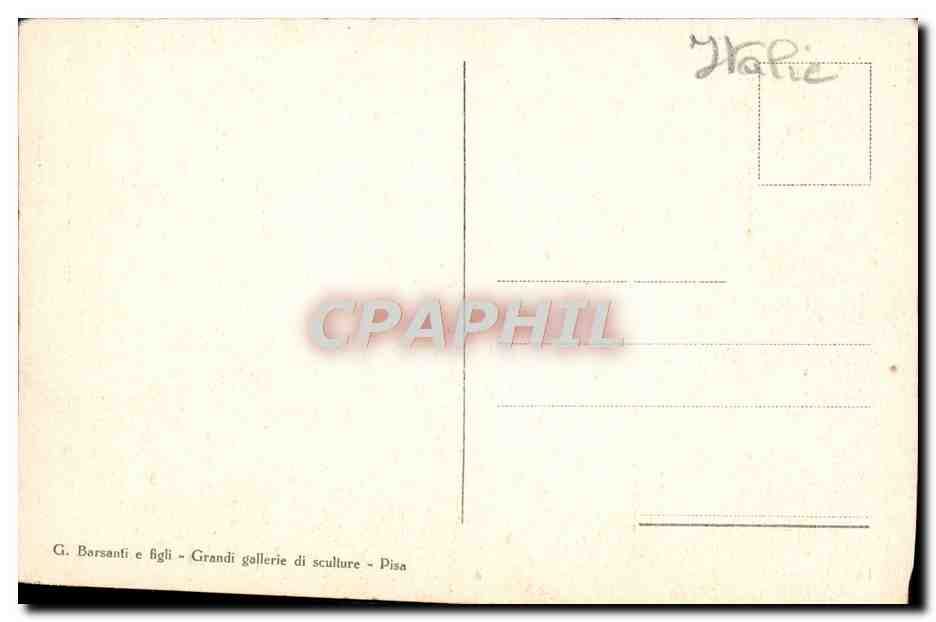 CPA Pisa Interno del Battistero Fonte Battesimale — Rückseite