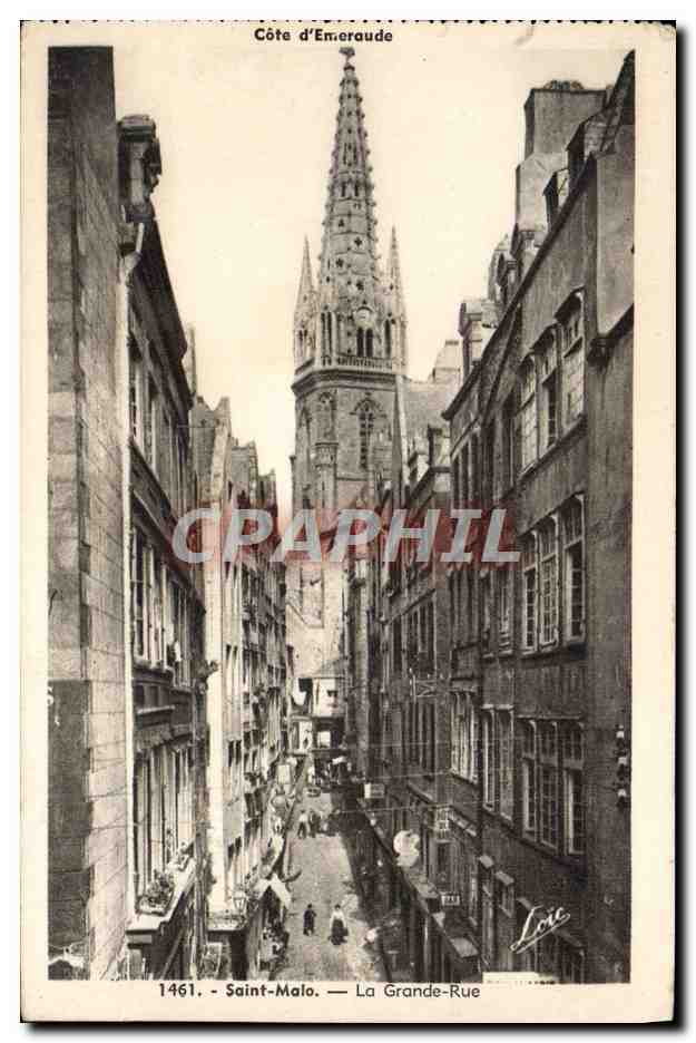 Saint-Malo — La Grande-Rue — éditeur Laurent-Néf, Rennes, n°1461