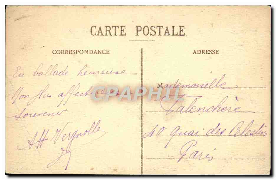 CPA Rouen La Cour du Palais de Justlce — Rückseite