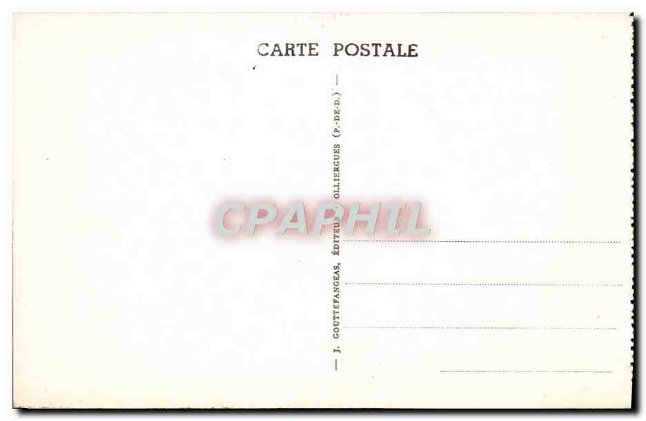 CPA L'Auvergne Chatel Guyon Etablissement thermal Hotels et Mont Chalusset — Rückseite