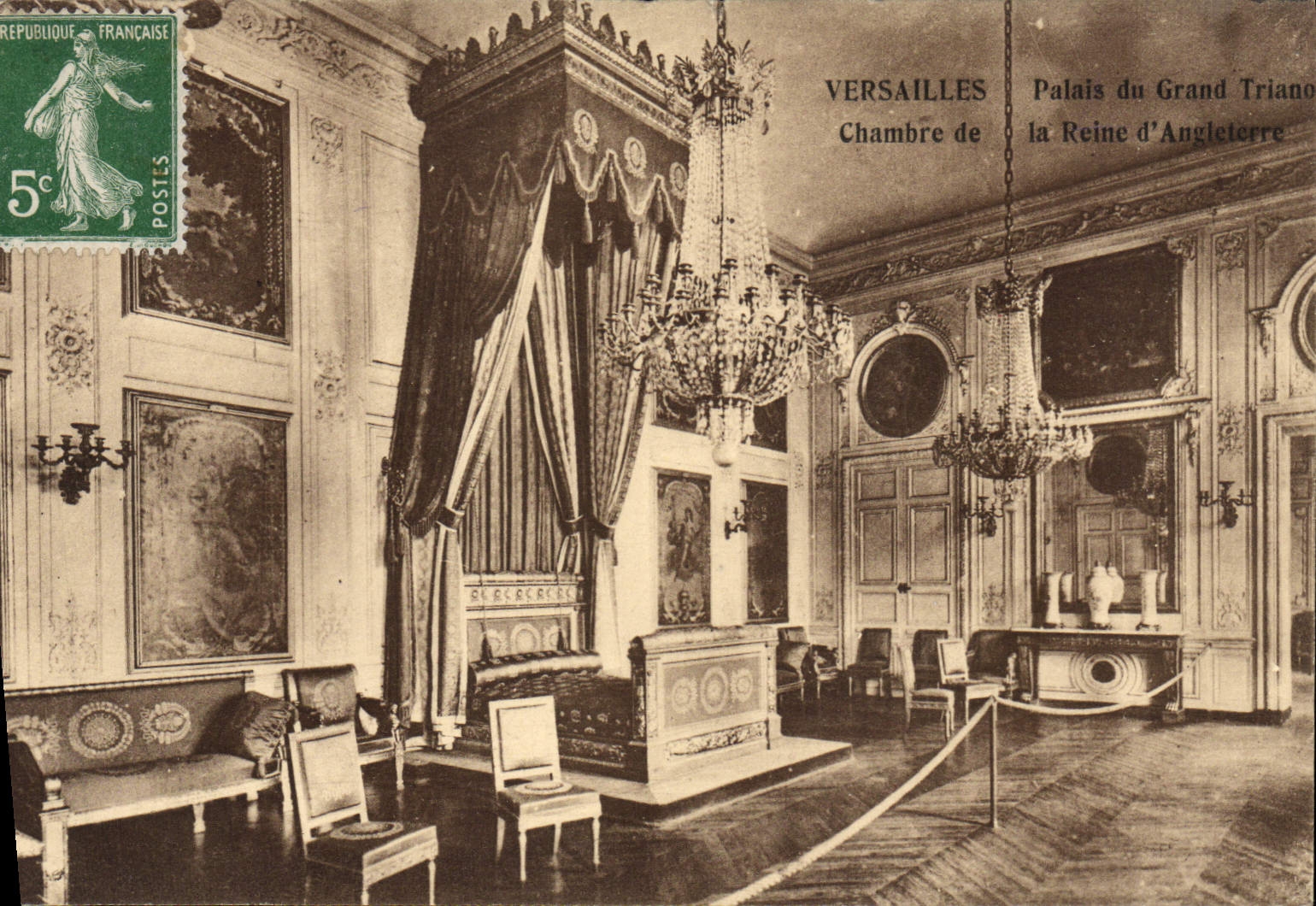 CPA Versailles Palais du Grand Chambre de La Reine d'Angleterre