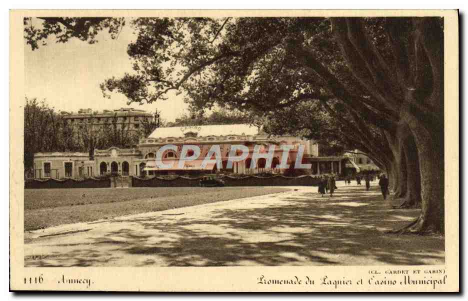 Anneycy — Promenade du Laquier et Casino Municipal — (G.L. CARDET ET GABIN)