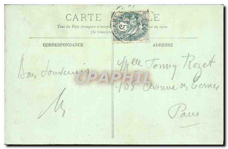 CPA Compiegne Le Chateau Chambre a coucher de Napoleon 1er — Verso
