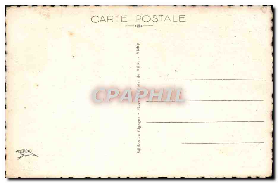 CPA Vichy La Pergola Vers le Palais des Sources — Rückseite