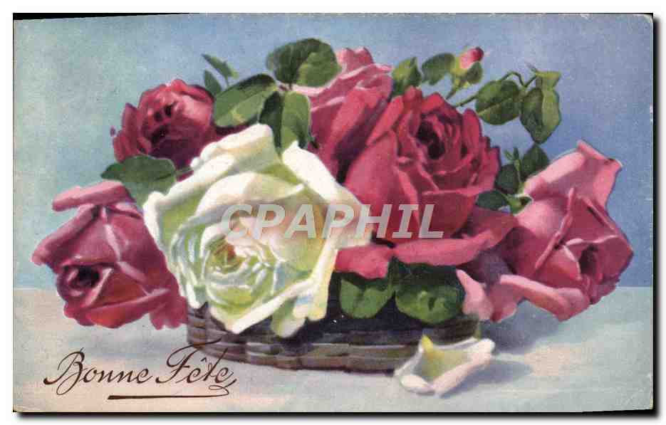 CPA Bonne Fete Fleurs