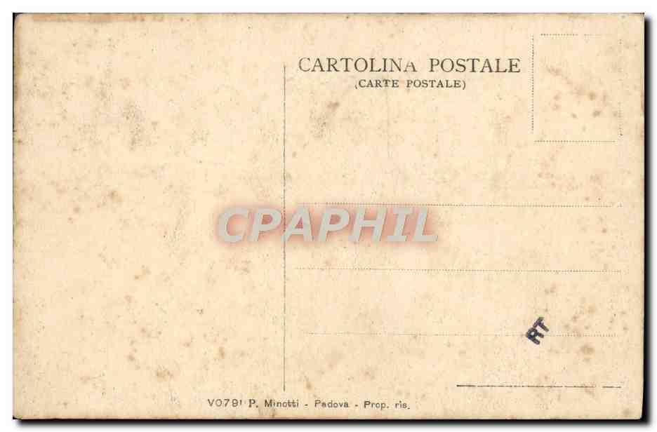 CPA Padova Monumento al Generale Gattamaelata — Rückseite