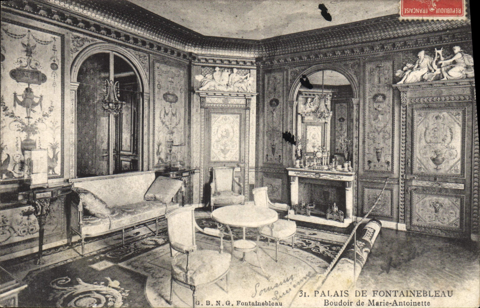 Palazzo di Fontainebleau — Boudoir di Maria Antonietta — G.B.N.G. Fontainebleau