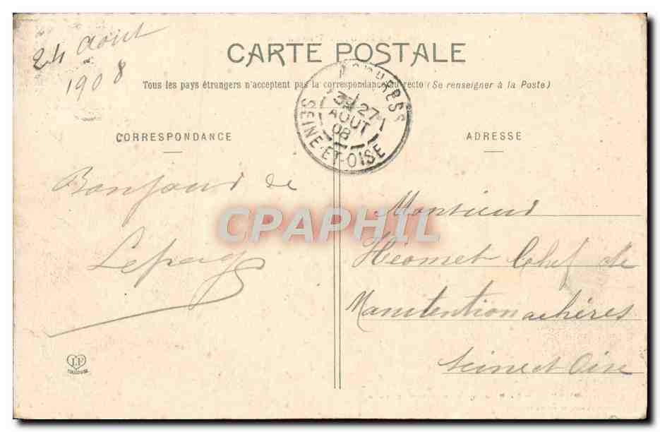 CPA Lourdes La Basilque Vue plongeante — Verso