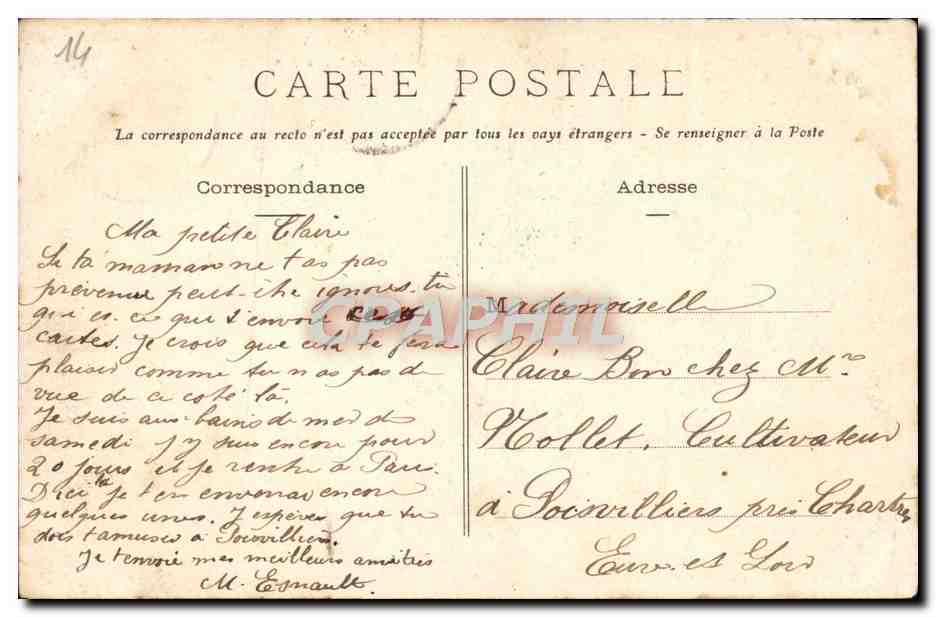 CPA Arromanches Erude de vagues — Verso