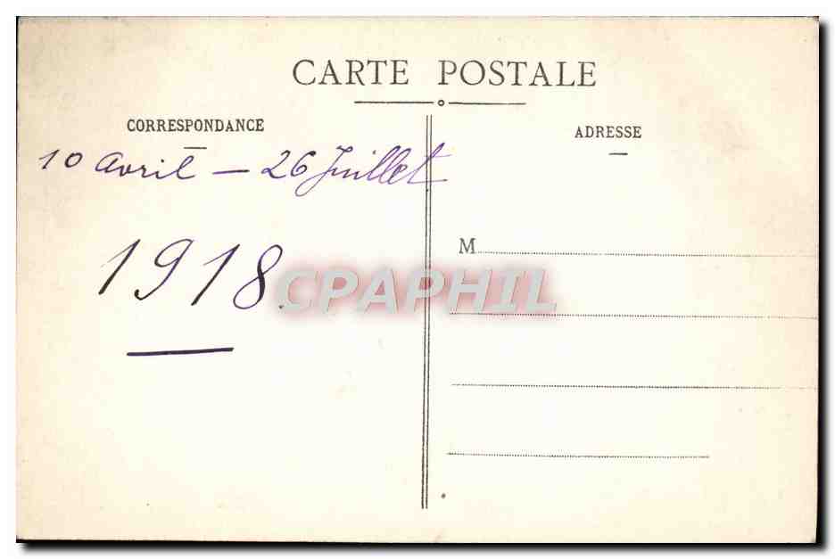 CPA Vichy Terrasse du Casino — Rückseite