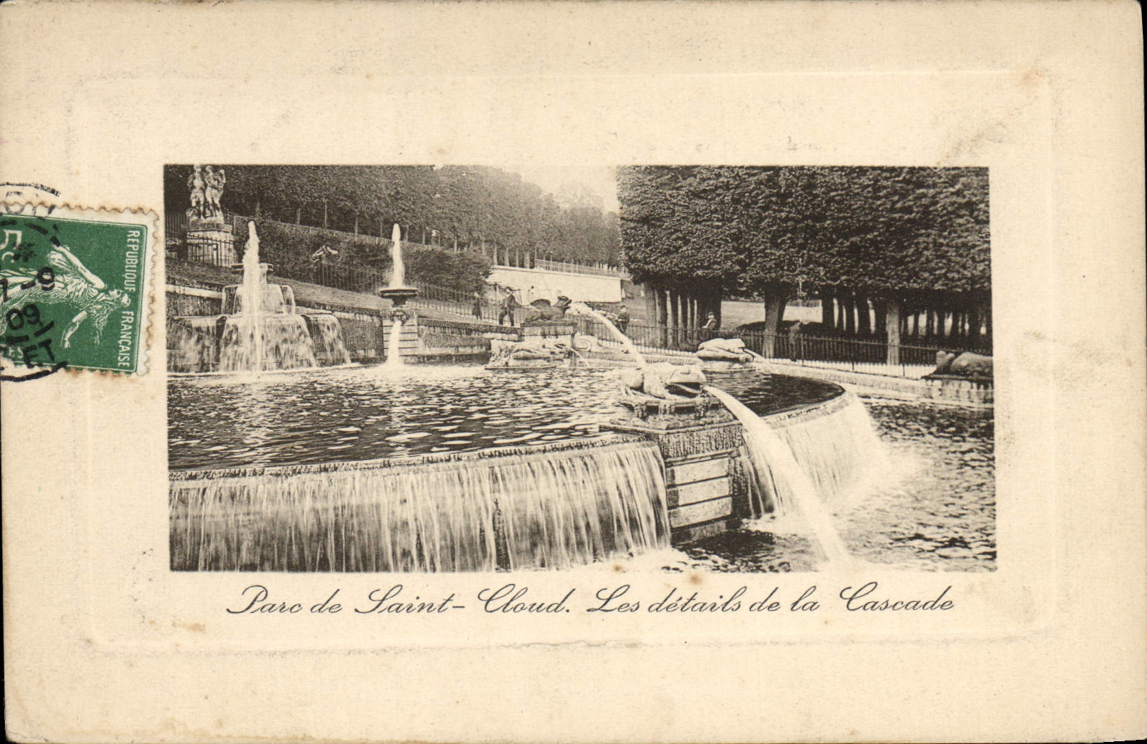 CPA Parc De Saint Cloud Les Details De La Cascade Grenouille