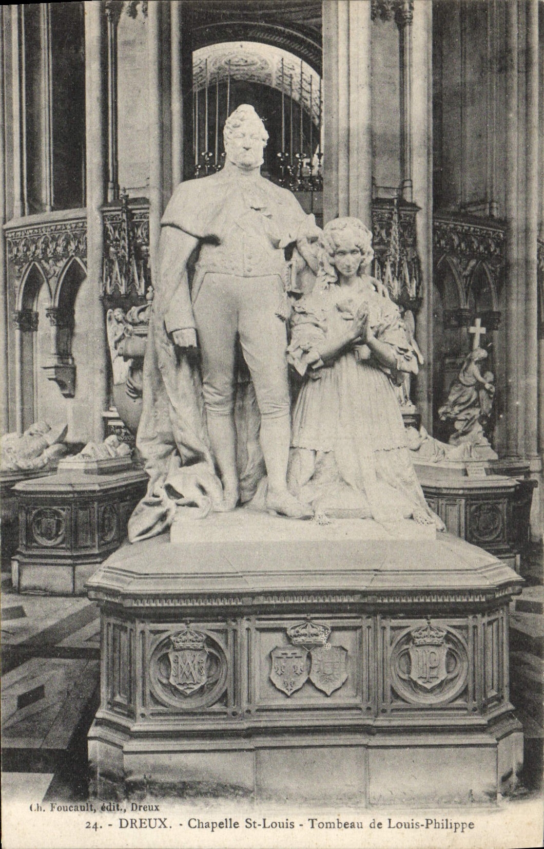 Chapelle St-Louis - Tombeau de Louis-Philippe — Dreux — éditeur Ch. Foucault, n°24