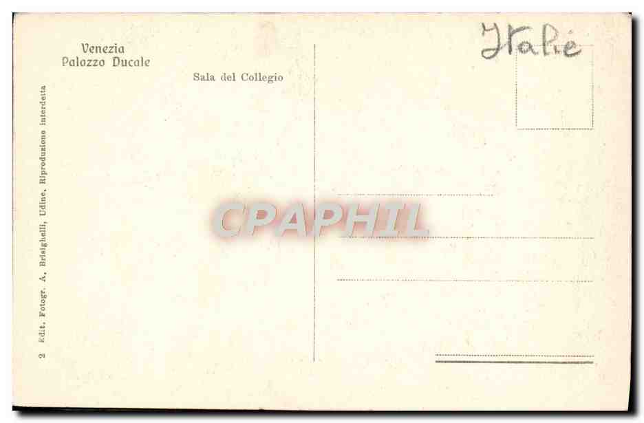 CPA Venezia Palozzo Ducale Sala del Collegio — Rückseite