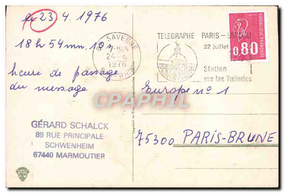CPA Fantaisie Fleurs — Back