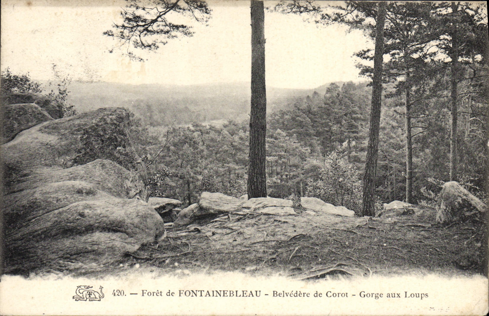 Forêt de Fontainebleau — Belvédère de Corot — Gorge aux Loups — Nr. 420