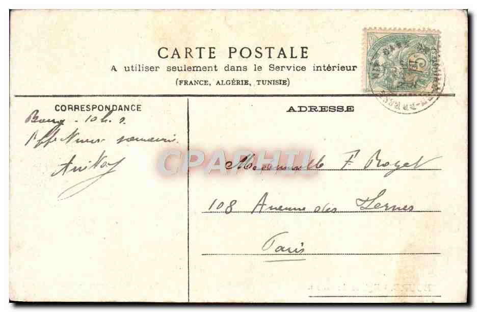CPA Bourg Eglise De Brou — Rückseite