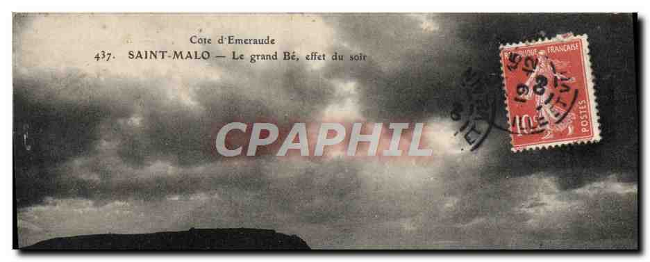 Saint-Malo — Côte d’Émeraude, effet du soir — éditeur anonyme, n° 437