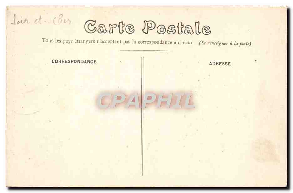 CPA Blois Le Chateau Salle des Etats — Verso