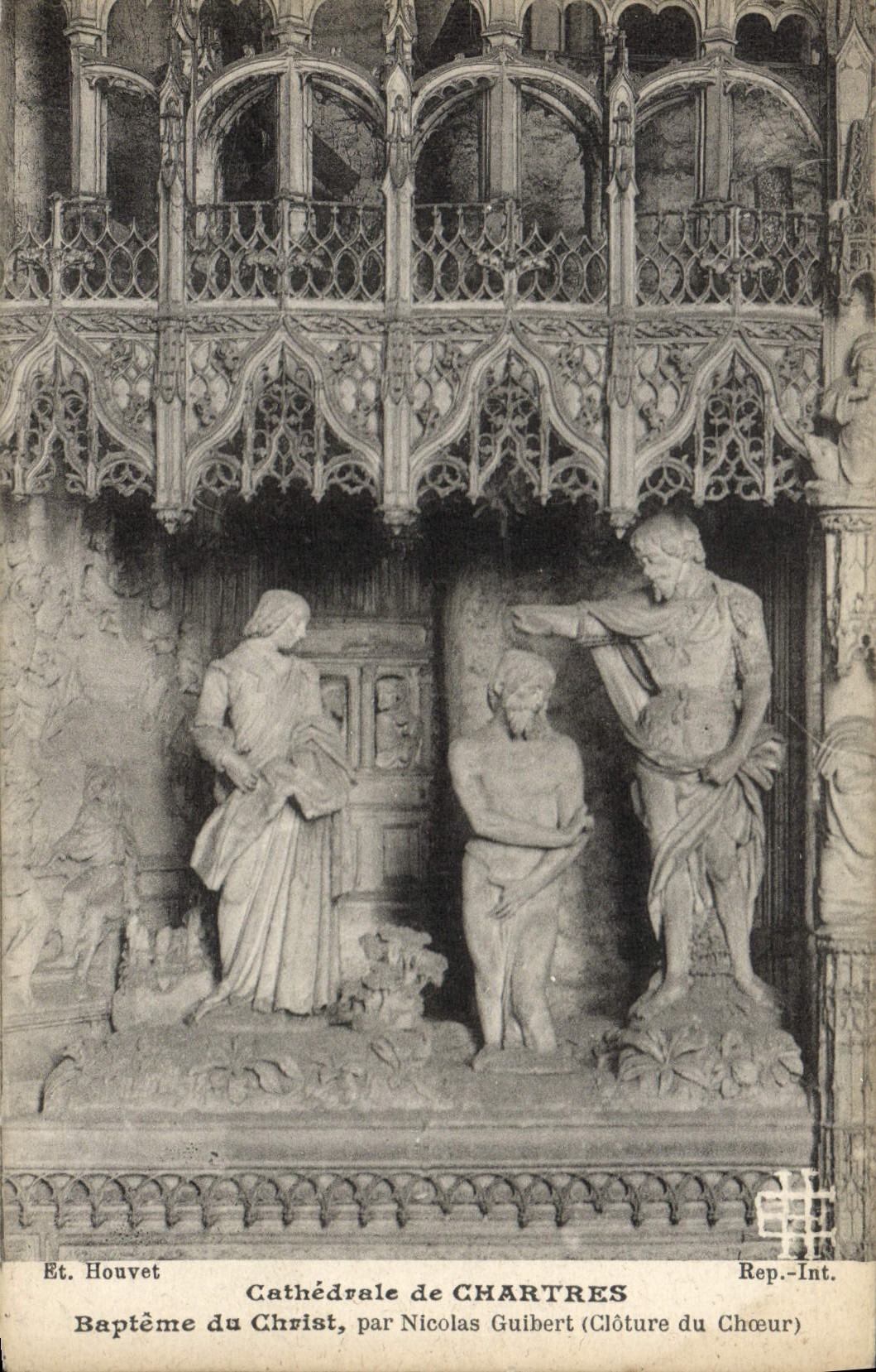 CPA Cathedrale De Chartres Bapteme du Christ par Nicolas Guilbert Cloture du choeur
