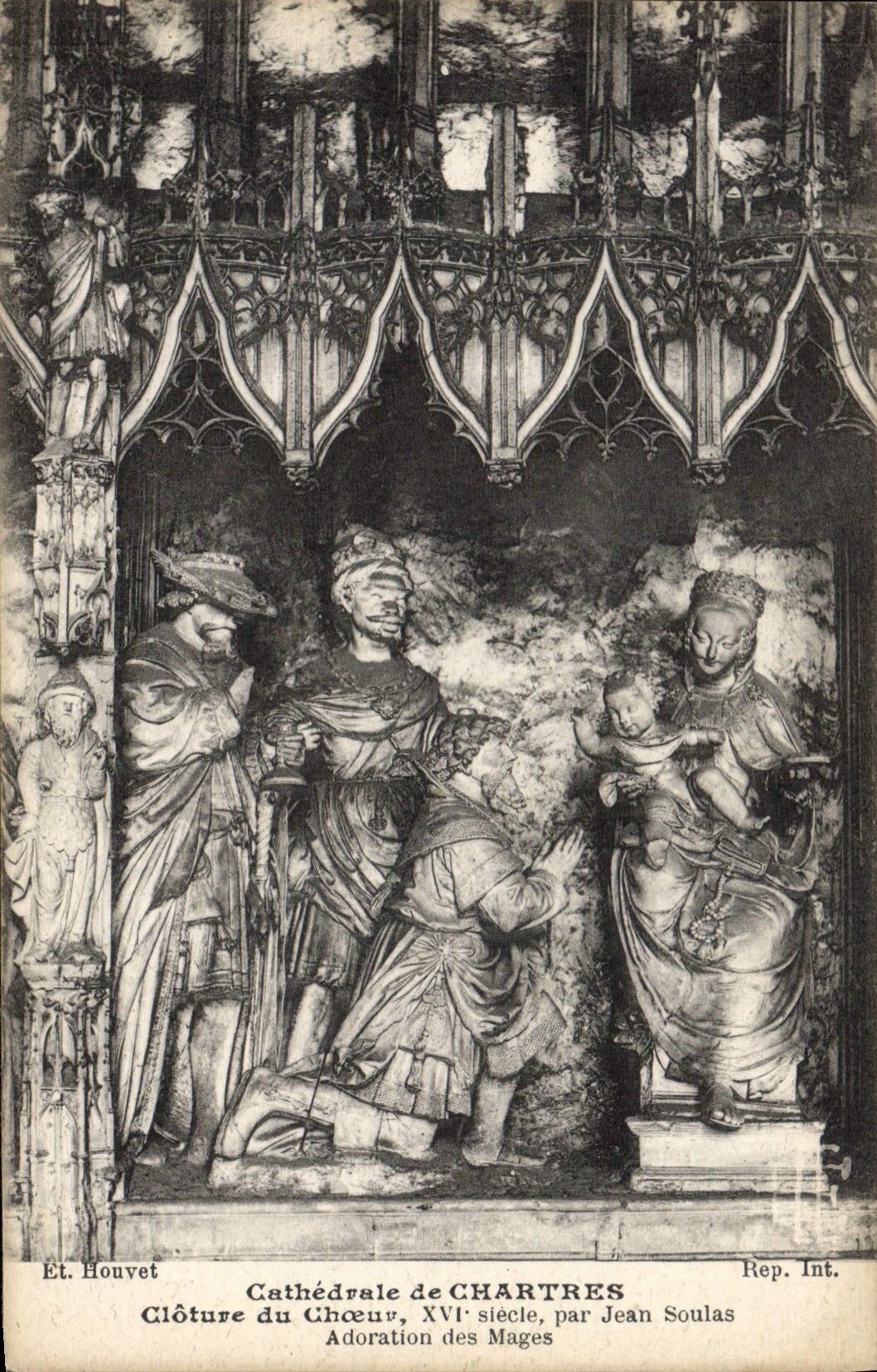 Cathédrale de Chartres — Clôture du Chœur, XVIe siècle, par Jean Soulus — Ét. Houvet