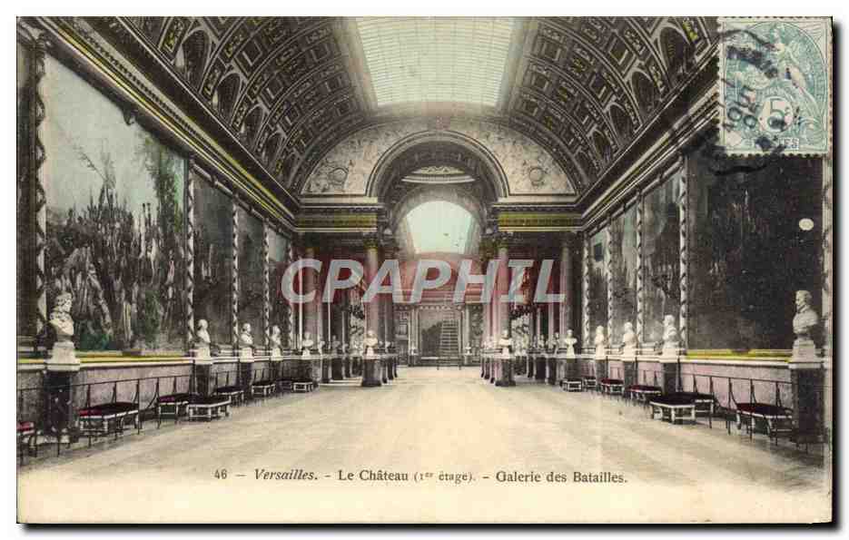 CPA Versailles Le Chateau Galerie Des Batailles