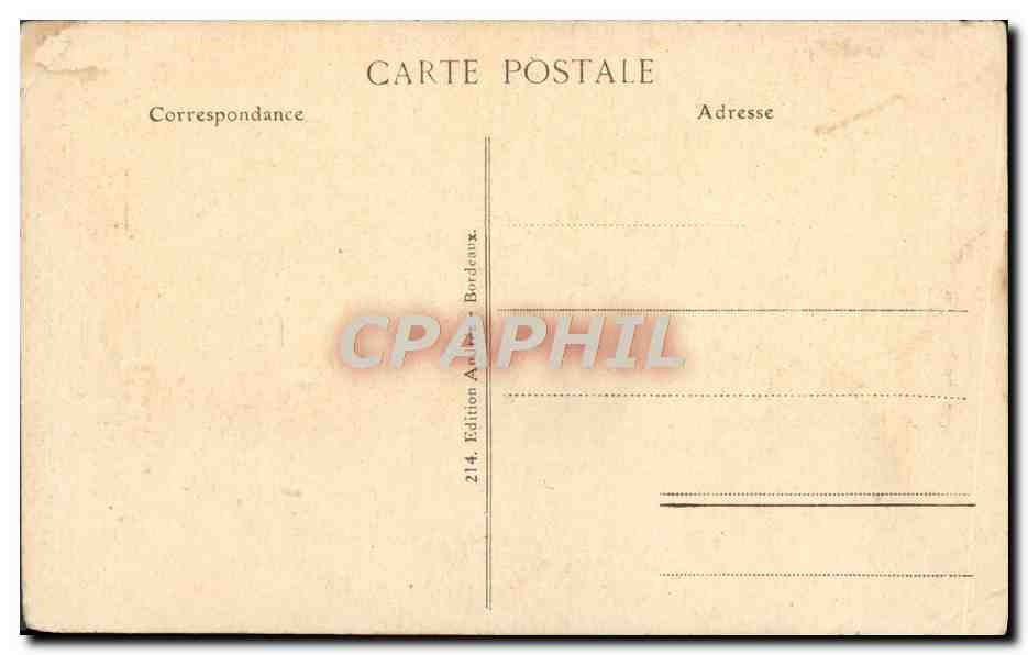 Bordeaux — La Porte Caillau — Édition Alber, n°214 — Verso