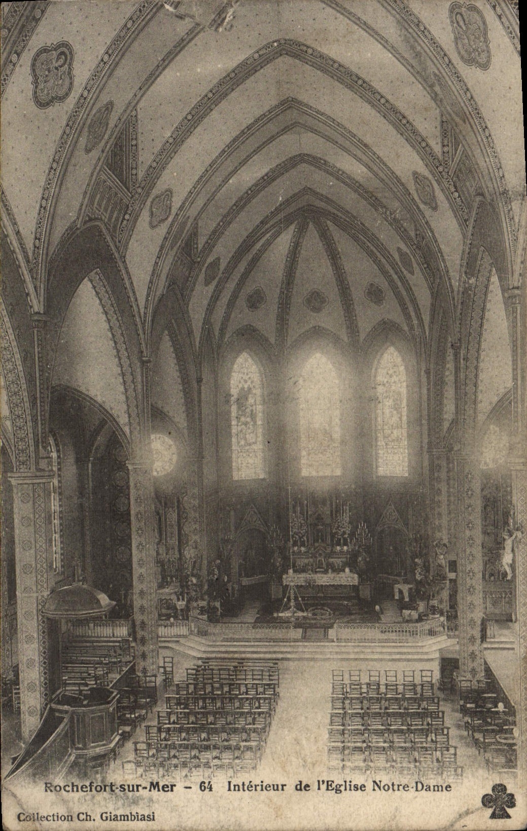 CPA Rochefort Sur Mer Interieur De I'Eglise Notre Dame