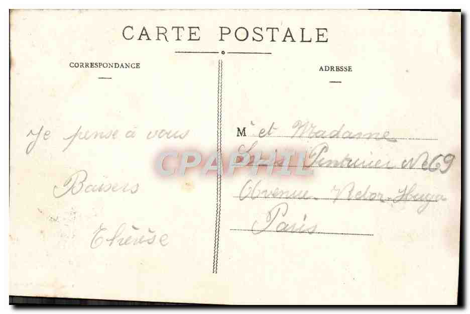 Saint-Malo — Le Grand Bé et la Tour Balouane au clair de lune — Artaud-Nozis, N° 407 — Reverso