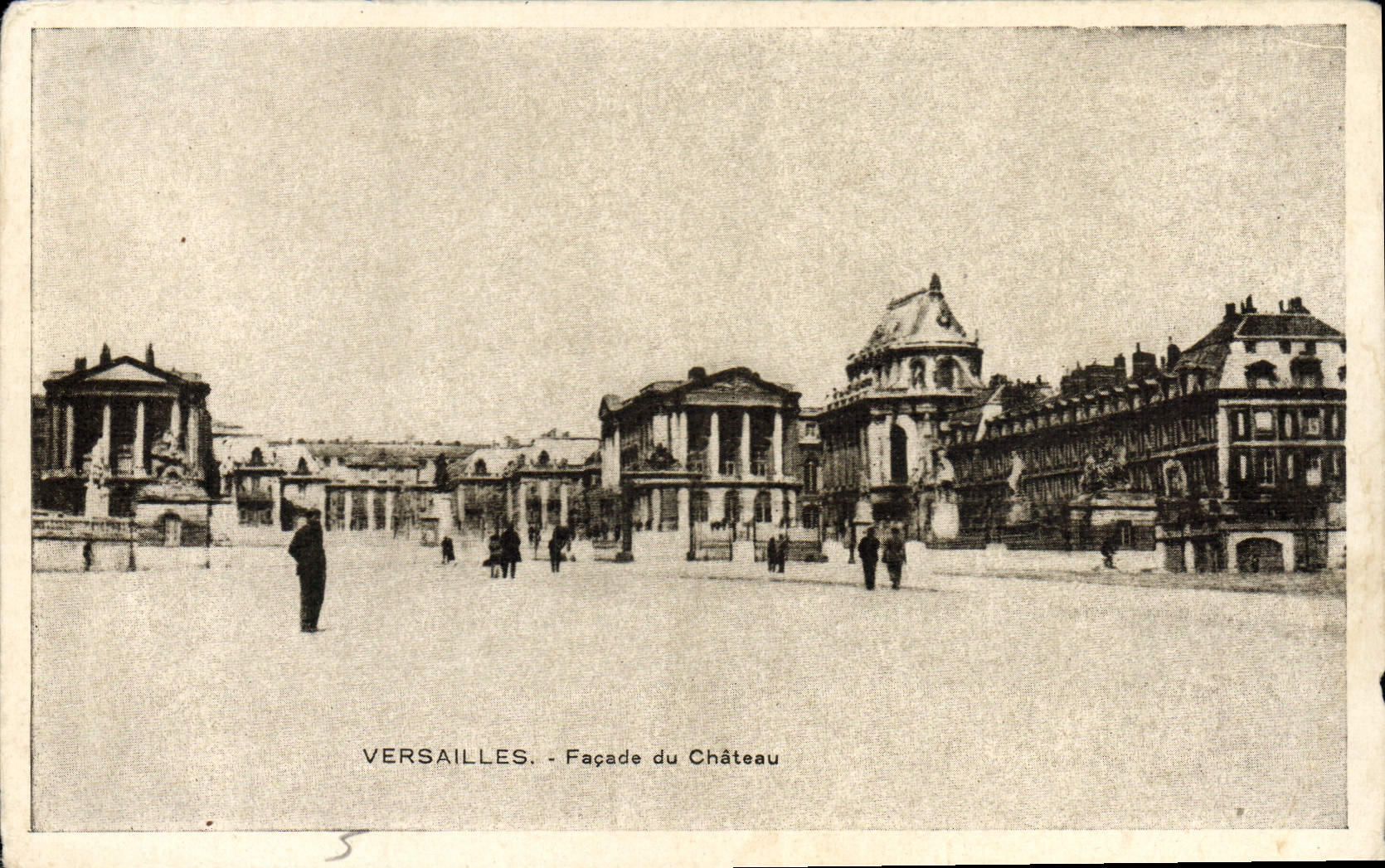 CPA Versailles Facade Du Chateau