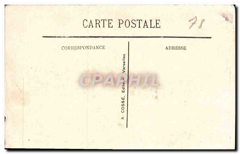 CPA Versailles Facade Du Chateau — Verso