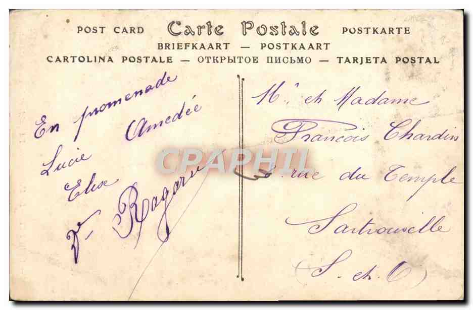 CPA Etretat La Manneporte I'Aiguille Et La Porte D'Aval — Rückseite