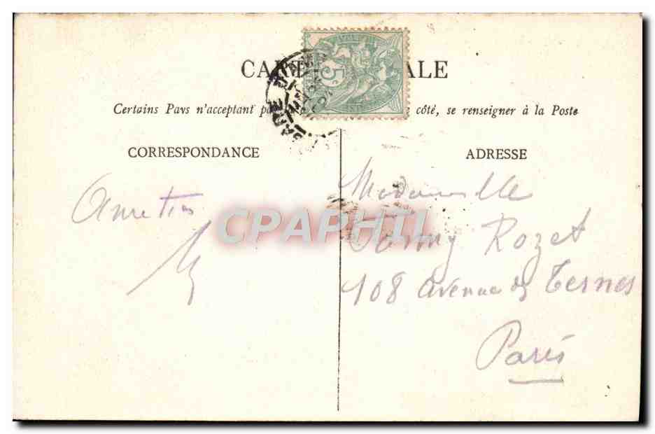 CPA Rouen Le Palais De Justice — Rückseite