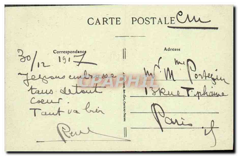 CPA Chalons Sur Marne Notre Dame De Lepine — Verso