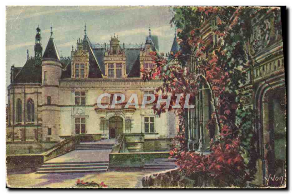 CPA Chateau De Chenonceaux Aile Thomas Bohier et detail de la tour des Marques