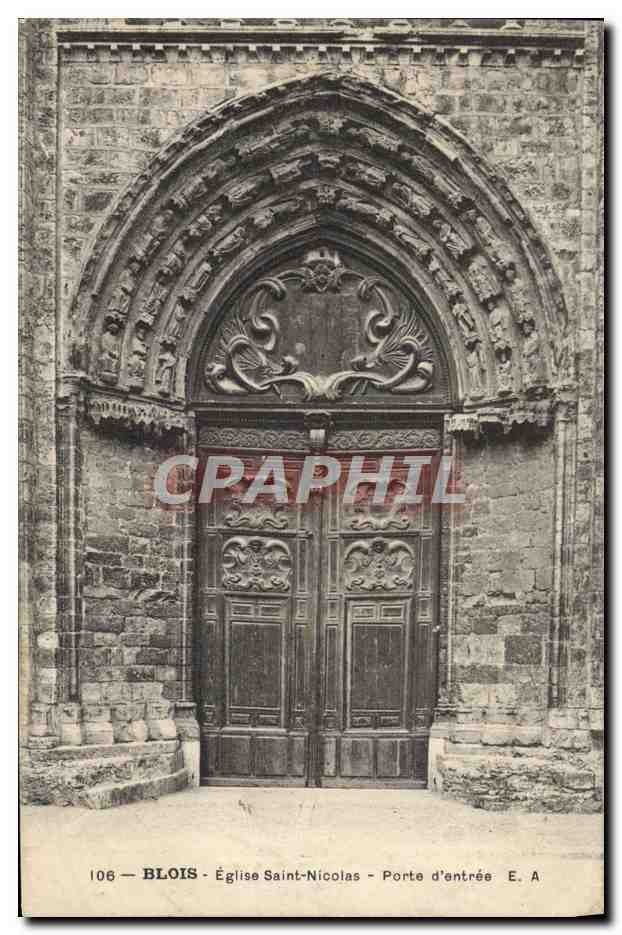 CPA Blois Eglise Saint Nicolas Porte D'Entree
