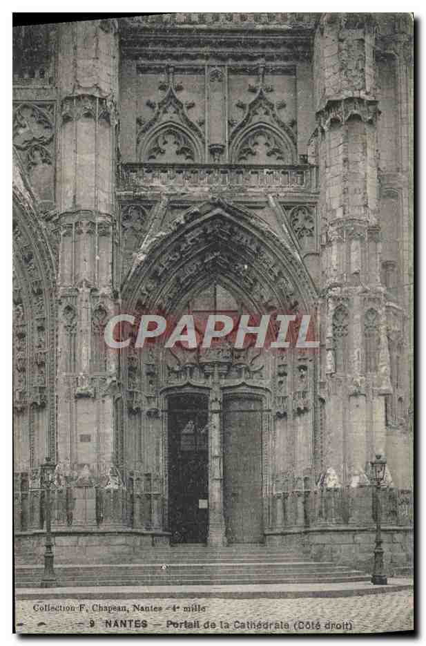 CPA Nantes Portail De La Cathedrale