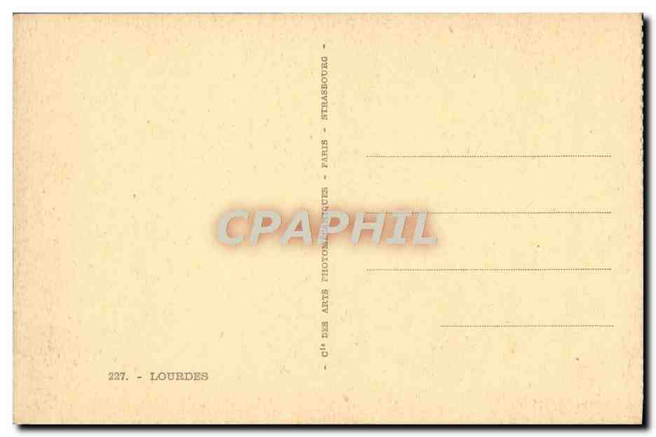 CPA Lourdes Immaculee — Verso
