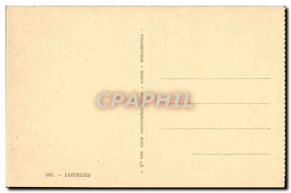 CPA Lourdes Ste Bernadette — Verso